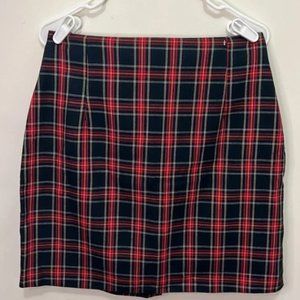 Vintage IS Tartan Holidays Prints A-Line Plaid Skirt Size Large